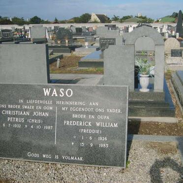 WASO Frederick William 1926-1985 :: WASO Christiaan Johan Petrus 1932-1987