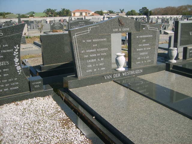 WESTHUIZEN L.M., van der 1907-1984 &amp; Isabelle ??-??