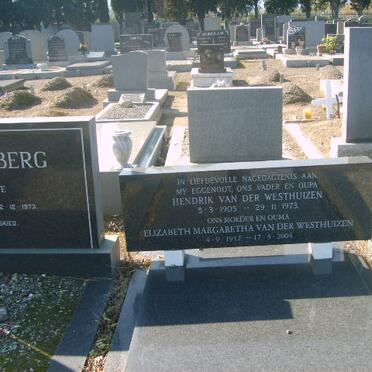 WESTHUIZEN Hendrik, van der 1905-1973 &amp; Elizabeth Margaretha 1912-2004