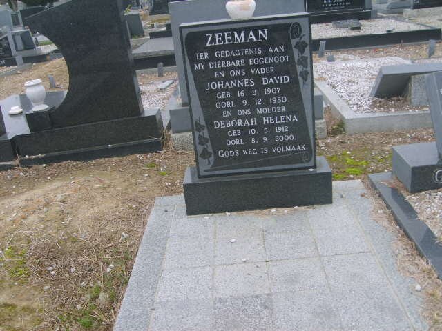 ZEEMAN Johannes David 1907-1980 &amp; Deborah Helene 1912-2000