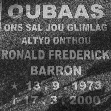BARRON Ronald Frederick 1973-2000