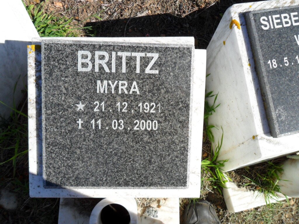 BRITTZ Myra 1921-2000