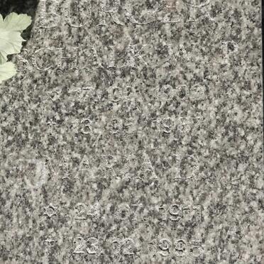 BURGER Schalk W.P. 1909-1987 &amp; Maria D. 1911-1995