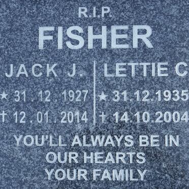 FISHER Jack J. 1927-2014 &amp; Lettie C. 1935-2004