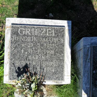 GRIEZEL Hendrik Jacobus 1927-1998 &amp; Marina JOUBERT 1934-