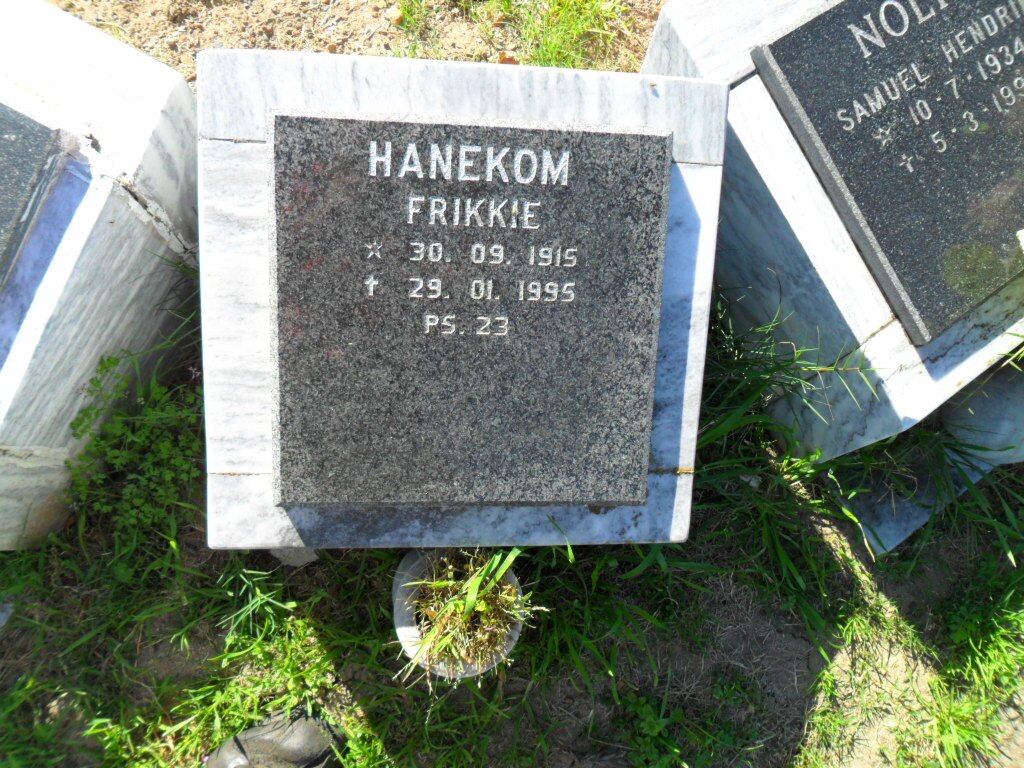 HANEKOM Frikkie 1915-1995