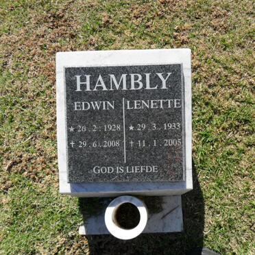 HAMBLY Edwin 1928-2008 &amp; Lenette 1933-2005