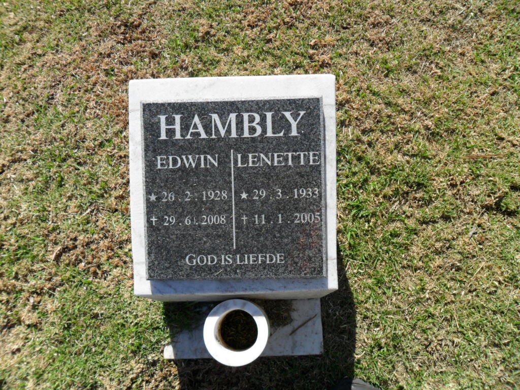 HAMBLY Edwin 1928-2008 &amp; Lenette 1933-2005