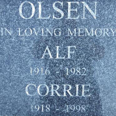 OLSEN Alf 1916-1982 &amp; Corrie 1918-1998