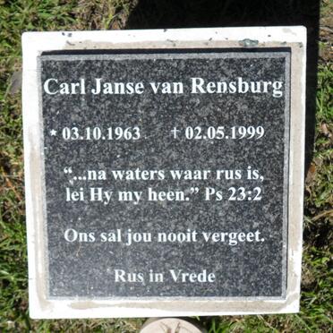 RENSBURG Carl, Janse van 1963-1999