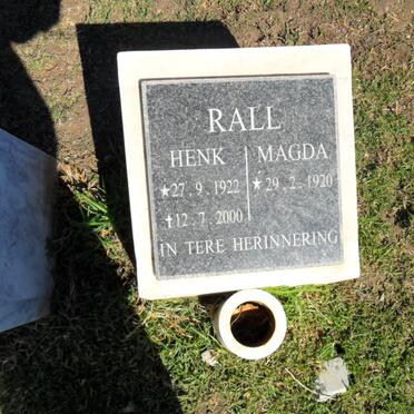 RALL Henk 1922-2000 &amp; Magda 1920-