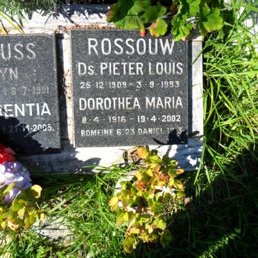 ROSSOUW Pieter Louis 1909-1993 &amp; Dorothea Maria 1916-2002