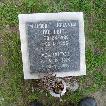 TOIT Jack, du 1928-1998 &amp; Mulderit Johanna 1930-1996