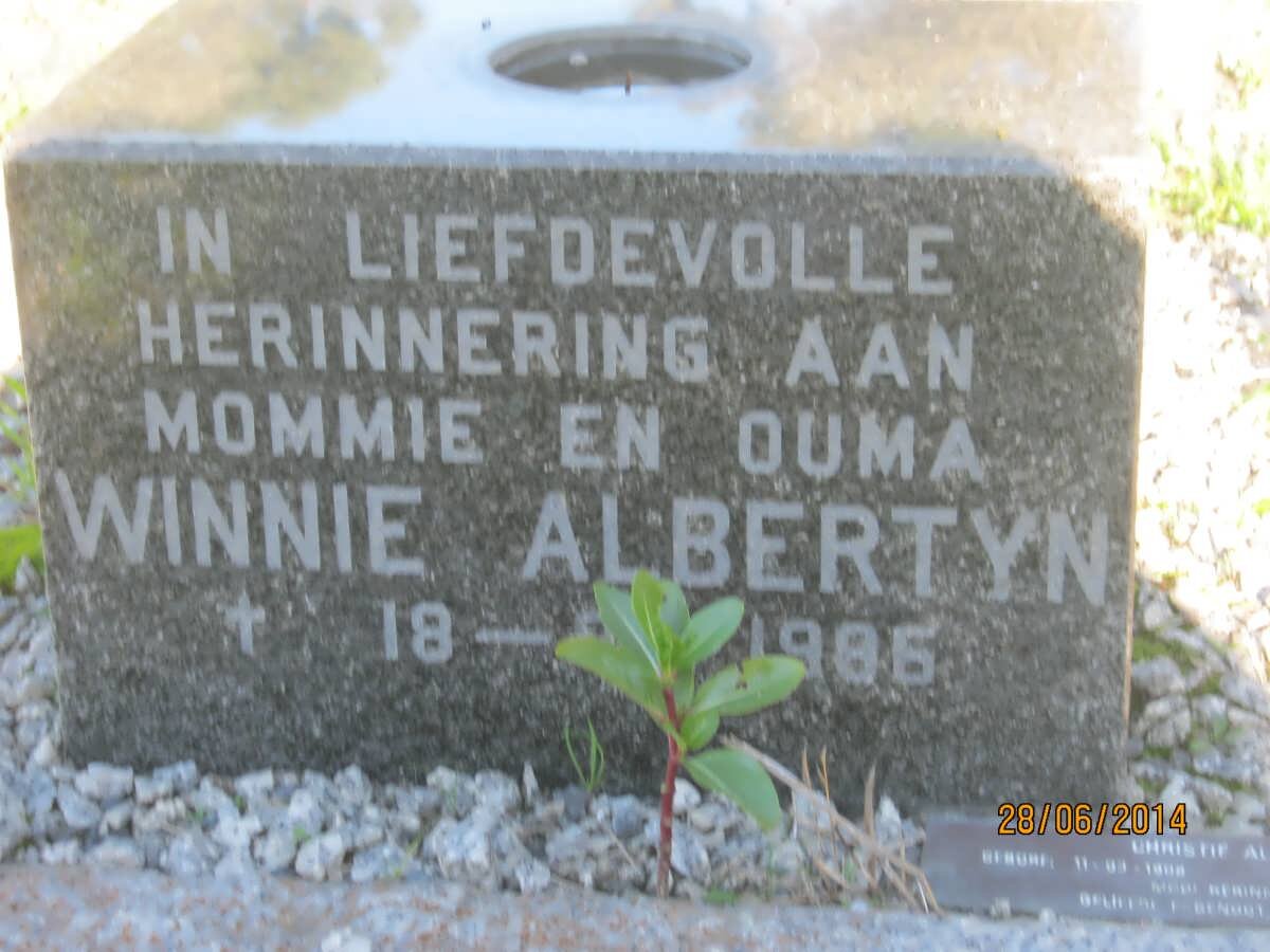 ALBERTYN Winnie -1985