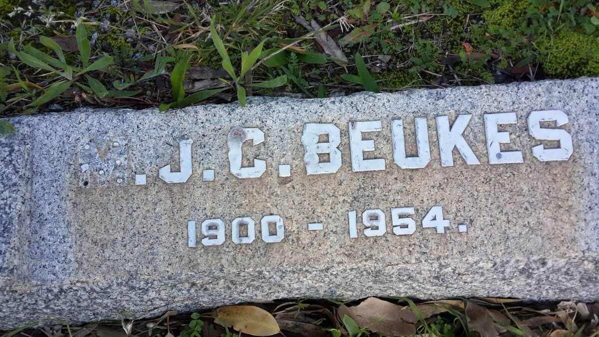 BEUKES M.J.C. 1900-1954