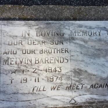 BARENDS Melvin 1943-1974