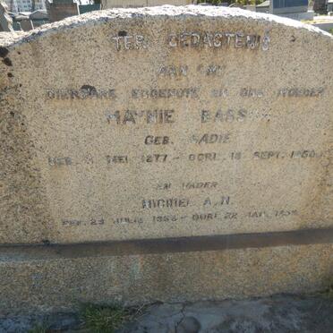 BASSON Michiel A.M. 1868-195? &amp; Maynie SADIE 1877-1950