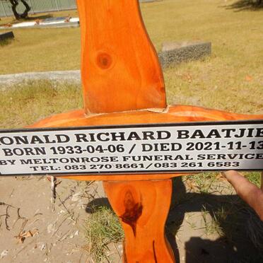 BAATJIES Ronald Richard 1933-2021