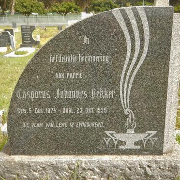 BEKKER Casparus Johannes 1874-1935