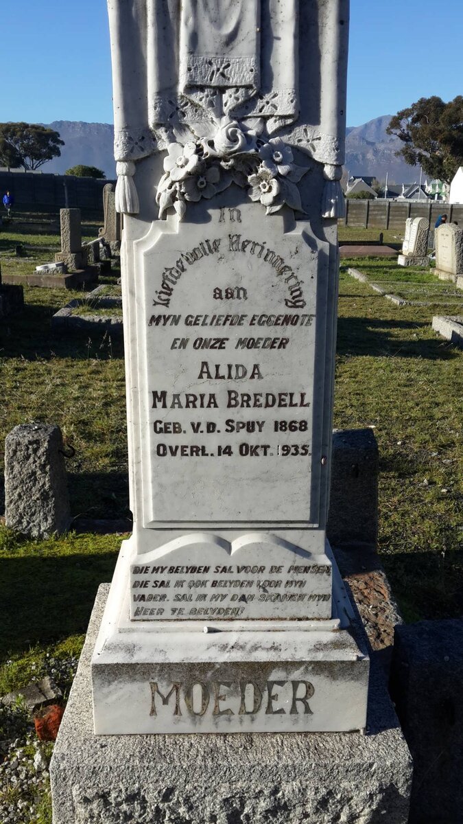 BREDELL Alida Maria nee V.D. SPUY 1868-1935