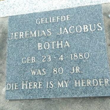 BOTHA Jeremias Jacobus 1880-