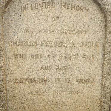 CROLE Charles Frederick -1943 &amp; Catharine Ellen -1944