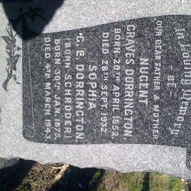DORRINGTON Nugent Graves 1852-1932 &amp; Sophia G.E. SCHRÖDER 1875-1943