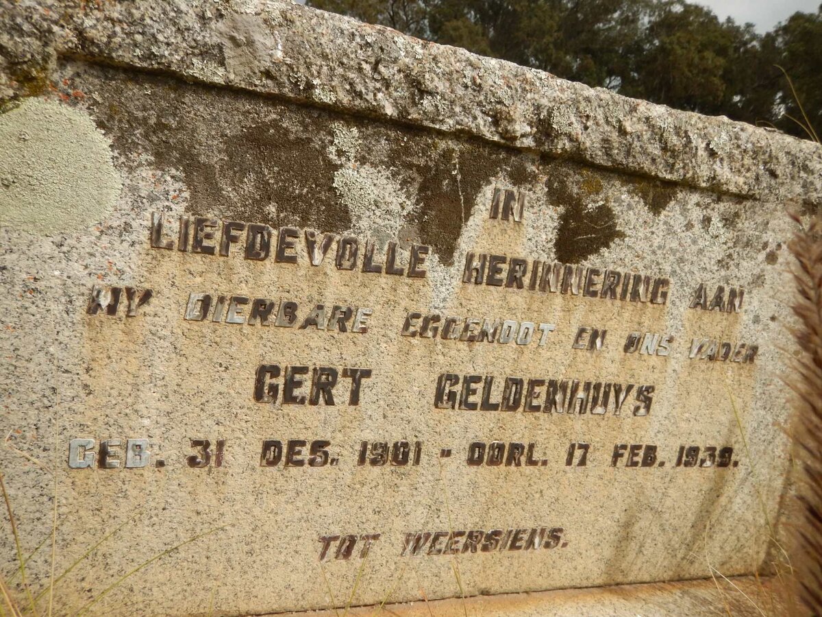 GELDENHUYS Gert 1901-1939