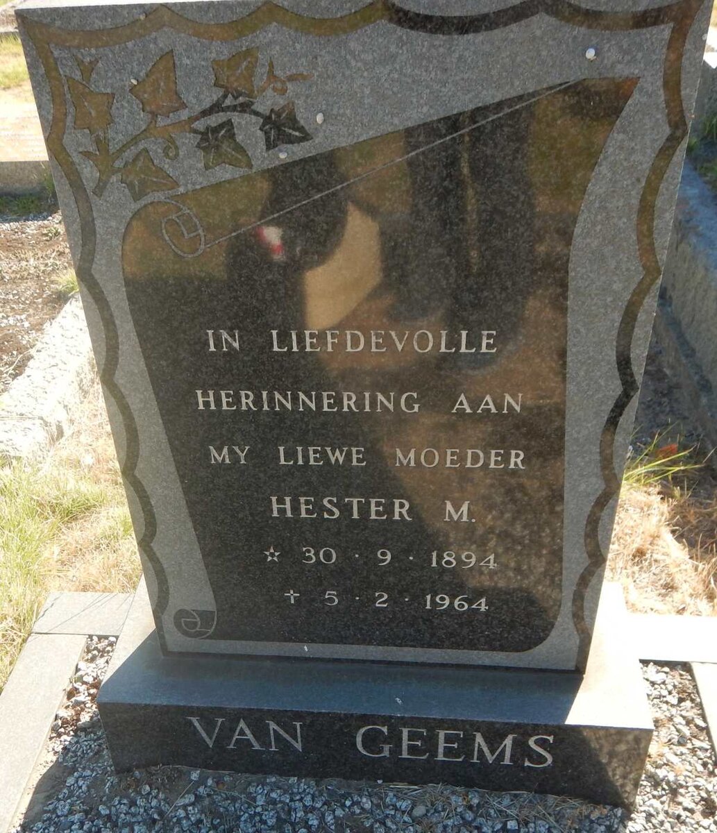 GEEMS Hester M., van 1894-1964