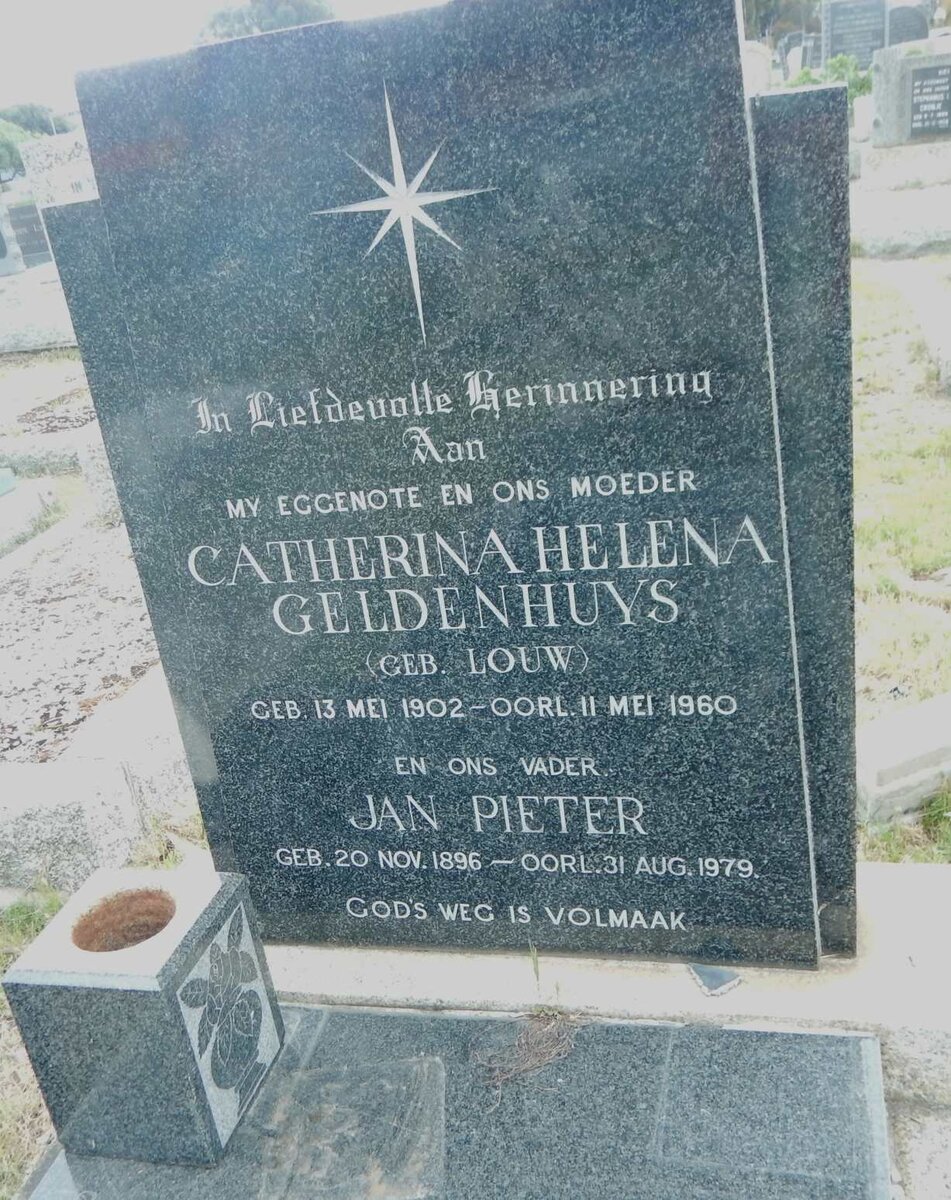 GELDENHUYS Jan Pieter 1896-1979 &amp; Catherina Helena LOUW 1902-1960