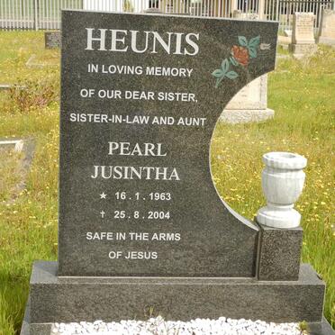 HEUNIS Pearl Jusintha 1963-2004