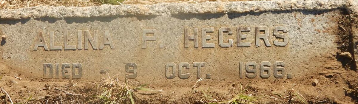 HEGERS Allina P. -1966