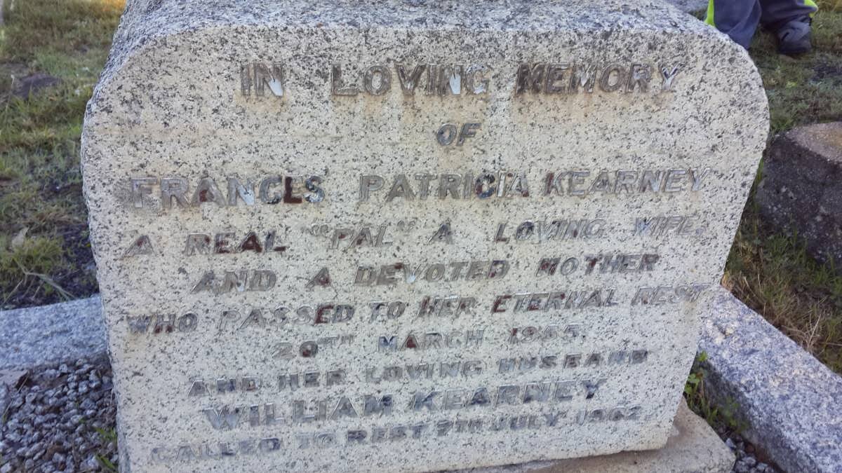 KEARNEY William -1962 &amp; Frances Patricia -1955
