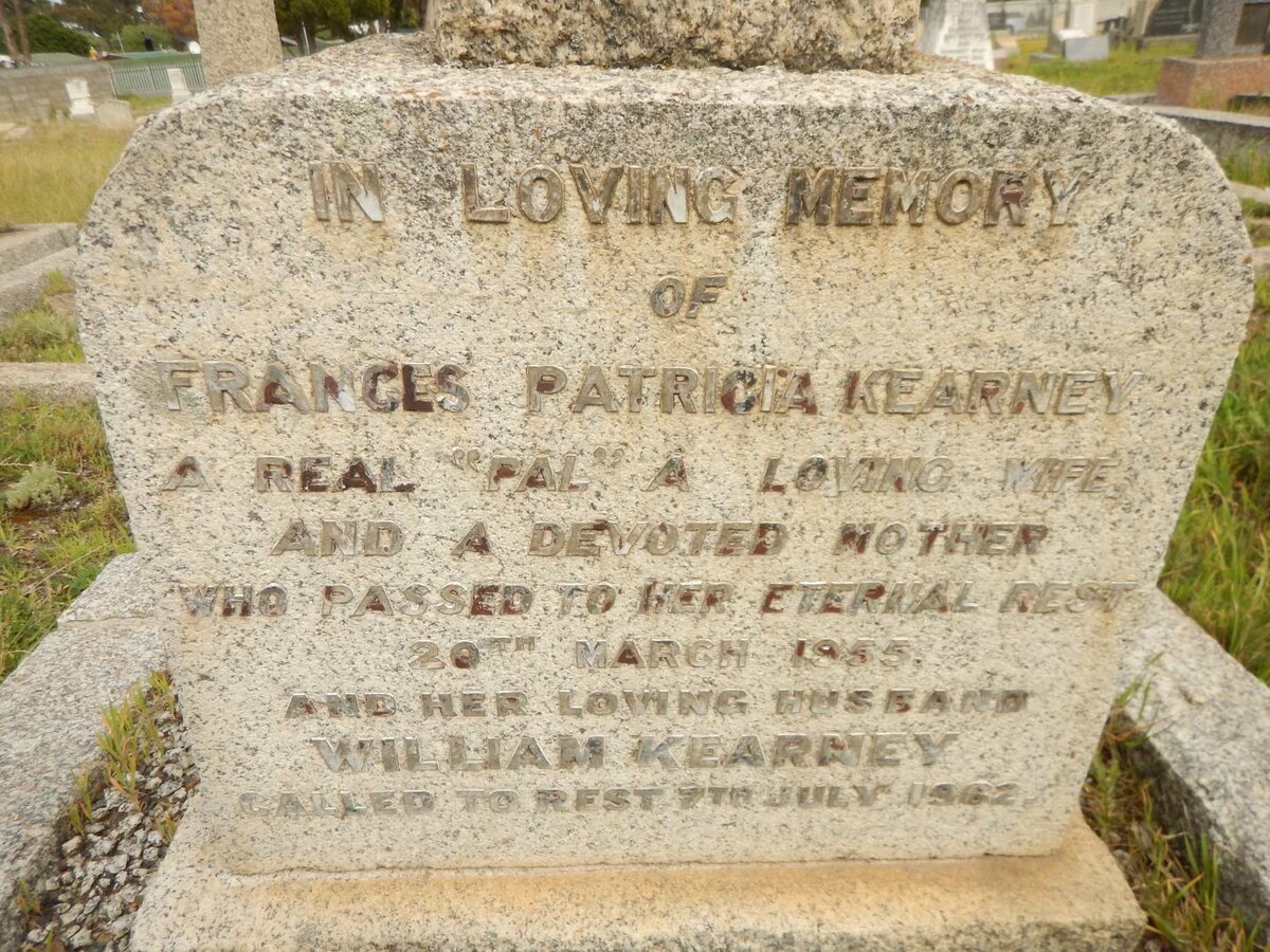 KEARNEY William -1962 &amp; Frances Patricia -1955