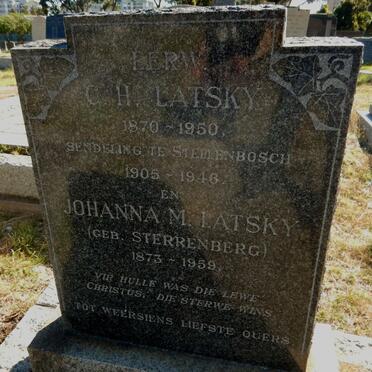 LATSKY C.H. 1870-1950 &amp; Johanna M. STERRENBERG 1873-1959