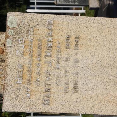 MINNAAR Martha J. nee MOSTERT 1890-1941