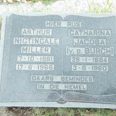 MILLER Arthur Nigtingale 1881-1966 &amp; Catharina Jacoba V.D. BURGH 1884-1960