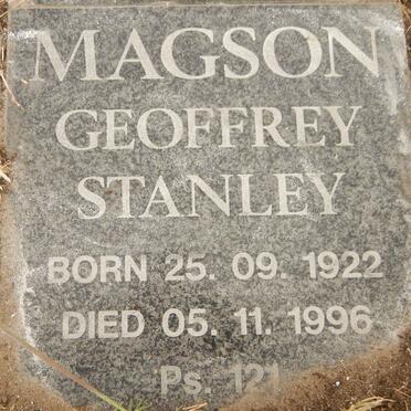 MAGSON Geoffrey Stanley 1922-1996