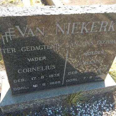 NIEKERK Cornelius, van 1875-1958 &amp; Johanna 1885-1950