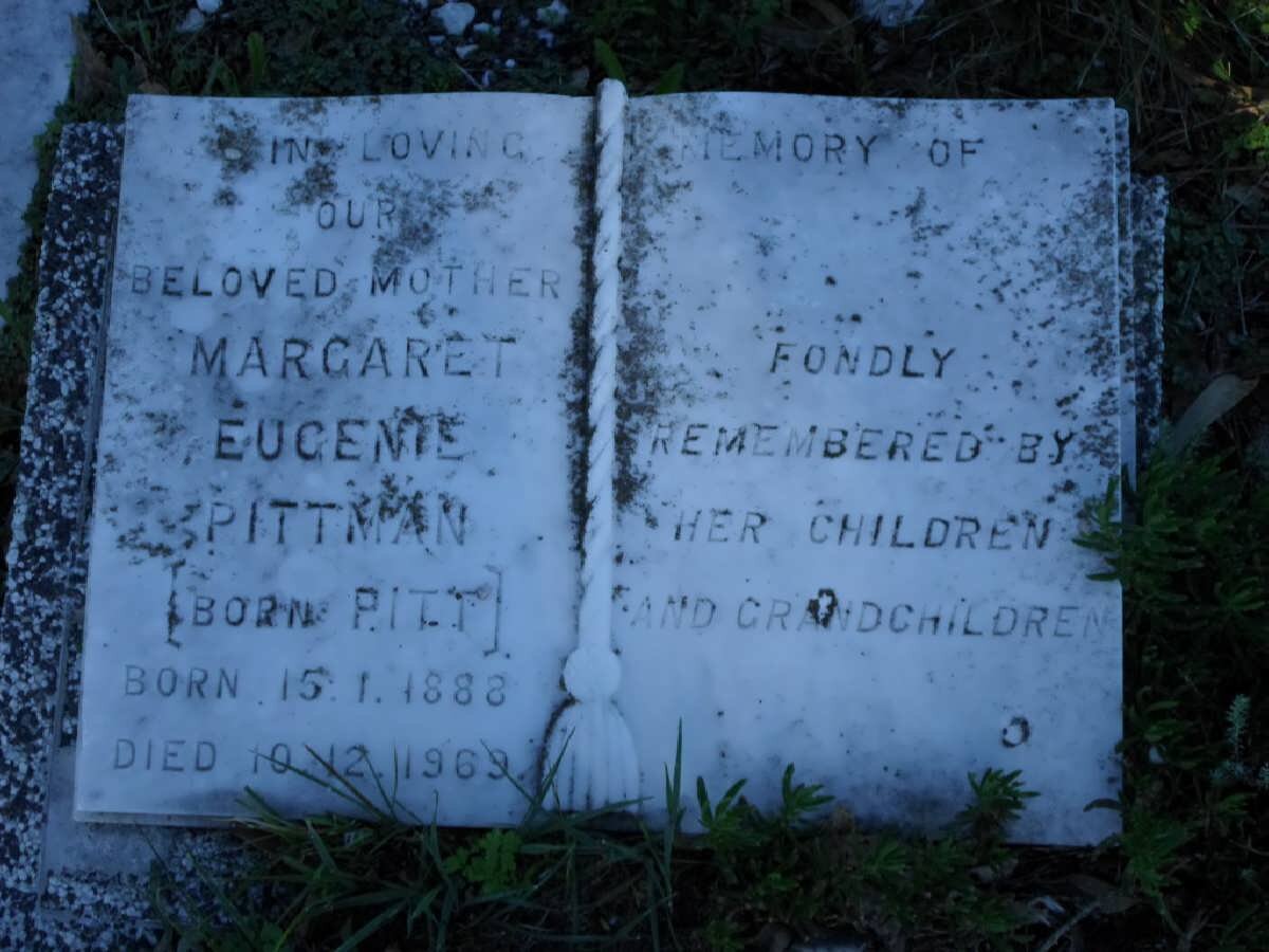 PITTMAN Margaret Eugenie nee PITT 1888-1969