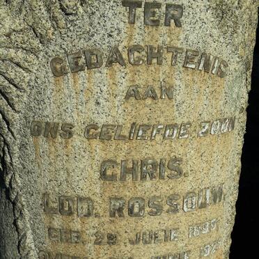 ROSSOUW Chris. Lod. 1899-1925