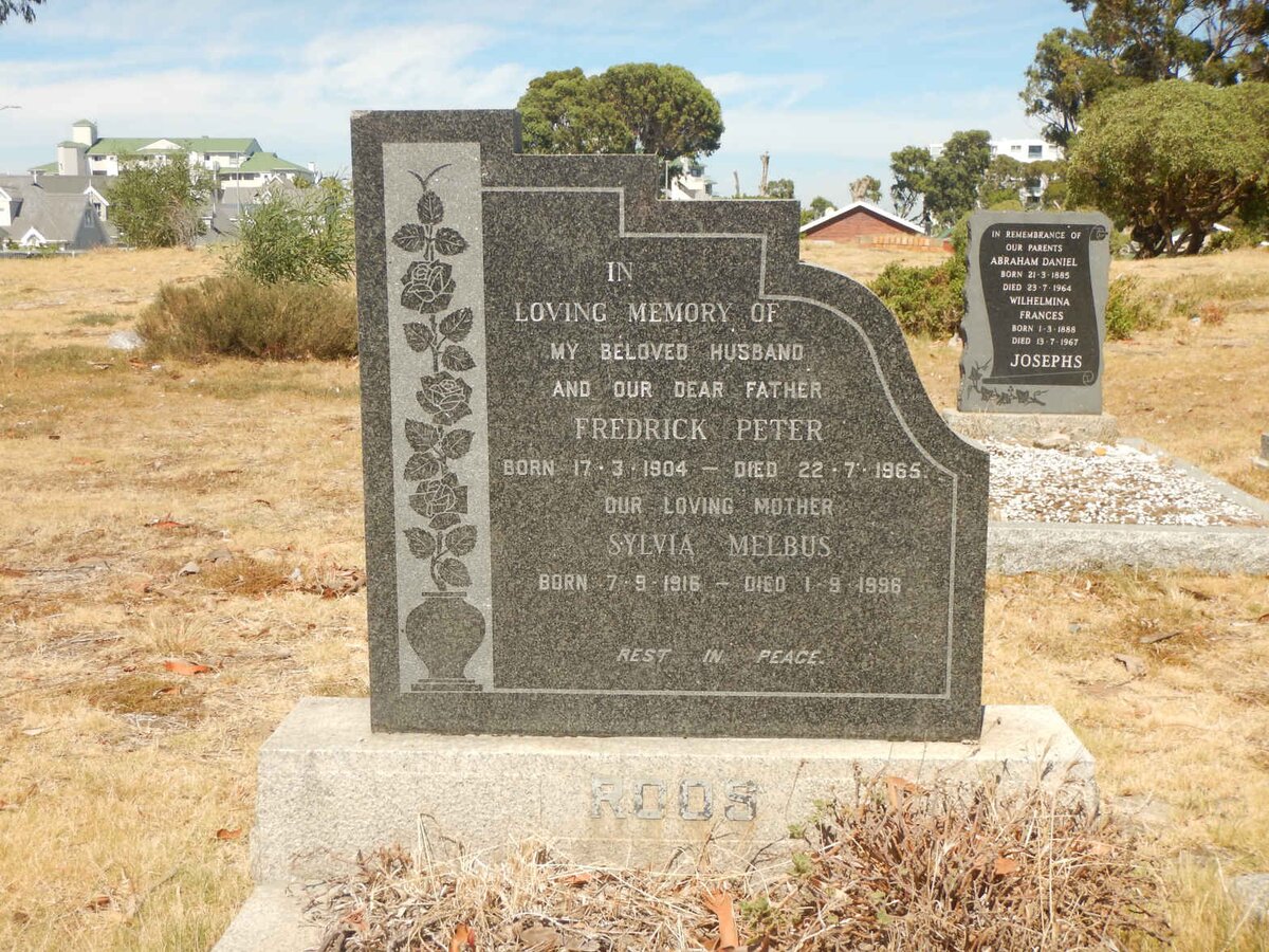 ROOS Fredrick Peter 1904-1965 &amp; Sylvia Melbus 1916-1996