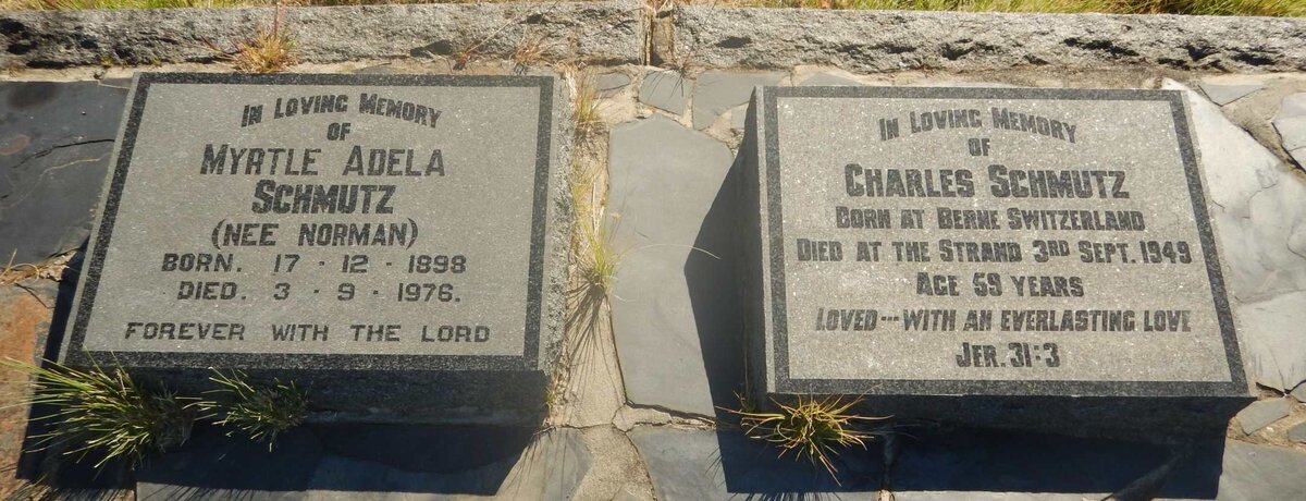 SCHMUTZ Charles -1949 &amp; Myrtle Adela NORMAN 1898-1976