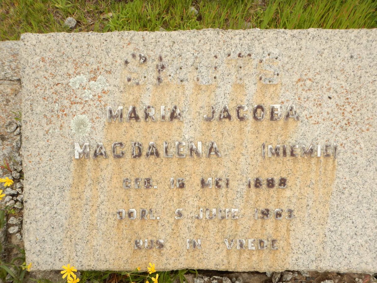 SMUTS Maria Jacoba Magdalena 1888-1963