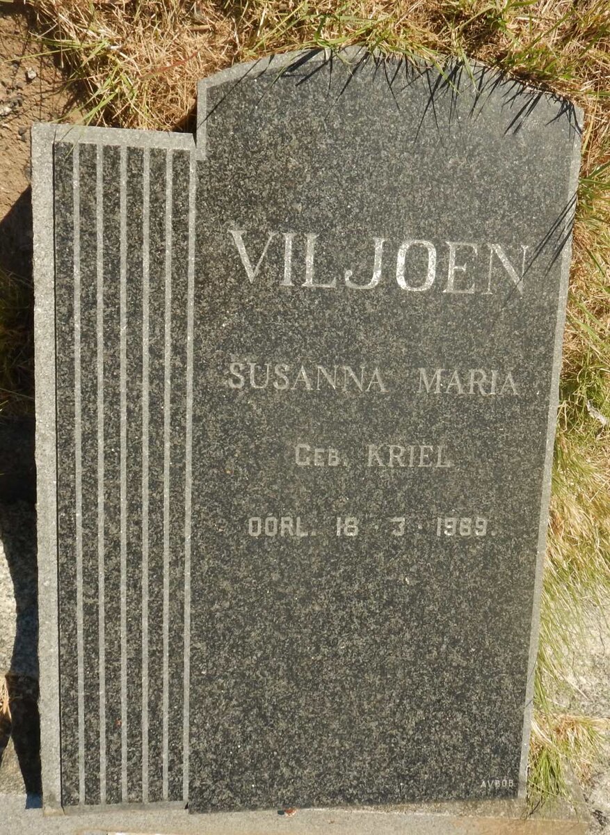 VILJOEN Susanna Maria nee KRIEL -1969
