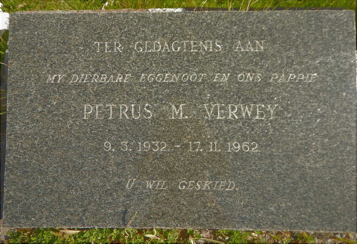 VERWEY Petrus M. 1932-1962