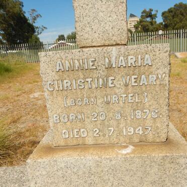 VEARY Annie Maria Christine nee URTEL 1876-1947