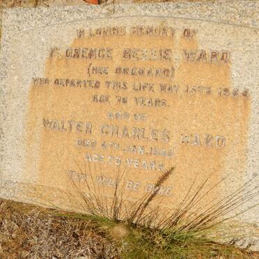 WARD Walter Charles -1948 &amp; Florence Bessie ORCHARD -1944