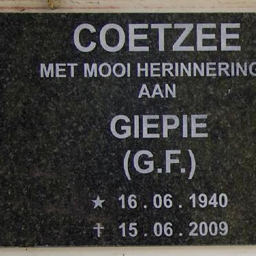 COETZEE G.F. 1940-2009