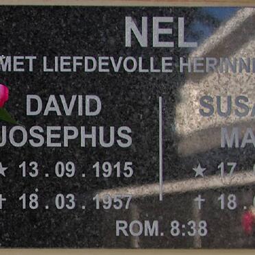NEL David Josephus 1915-1957 &amp; Susanna Maria 1921-1998